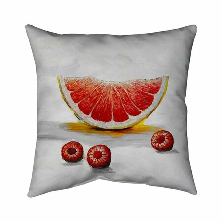BEGIN HOME DECOR 20 x 20 in. Grapefruit Slice-Double Sided Print Indoor Pillow 5541-2020-GA33-1